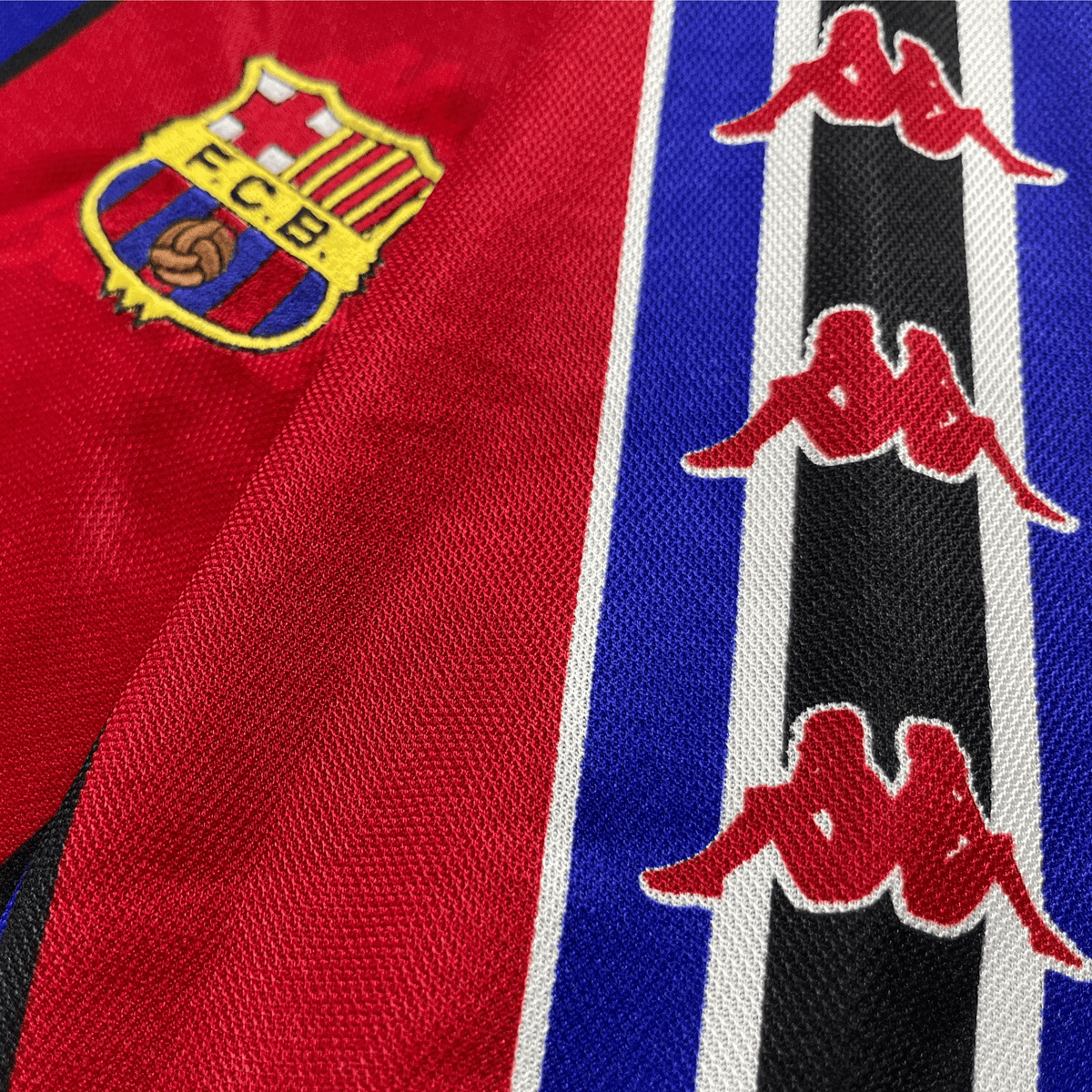 Retro FC Barcelona 1995-1997 Home football jersey by Kappa, size M | Nostalgic Football Shirts