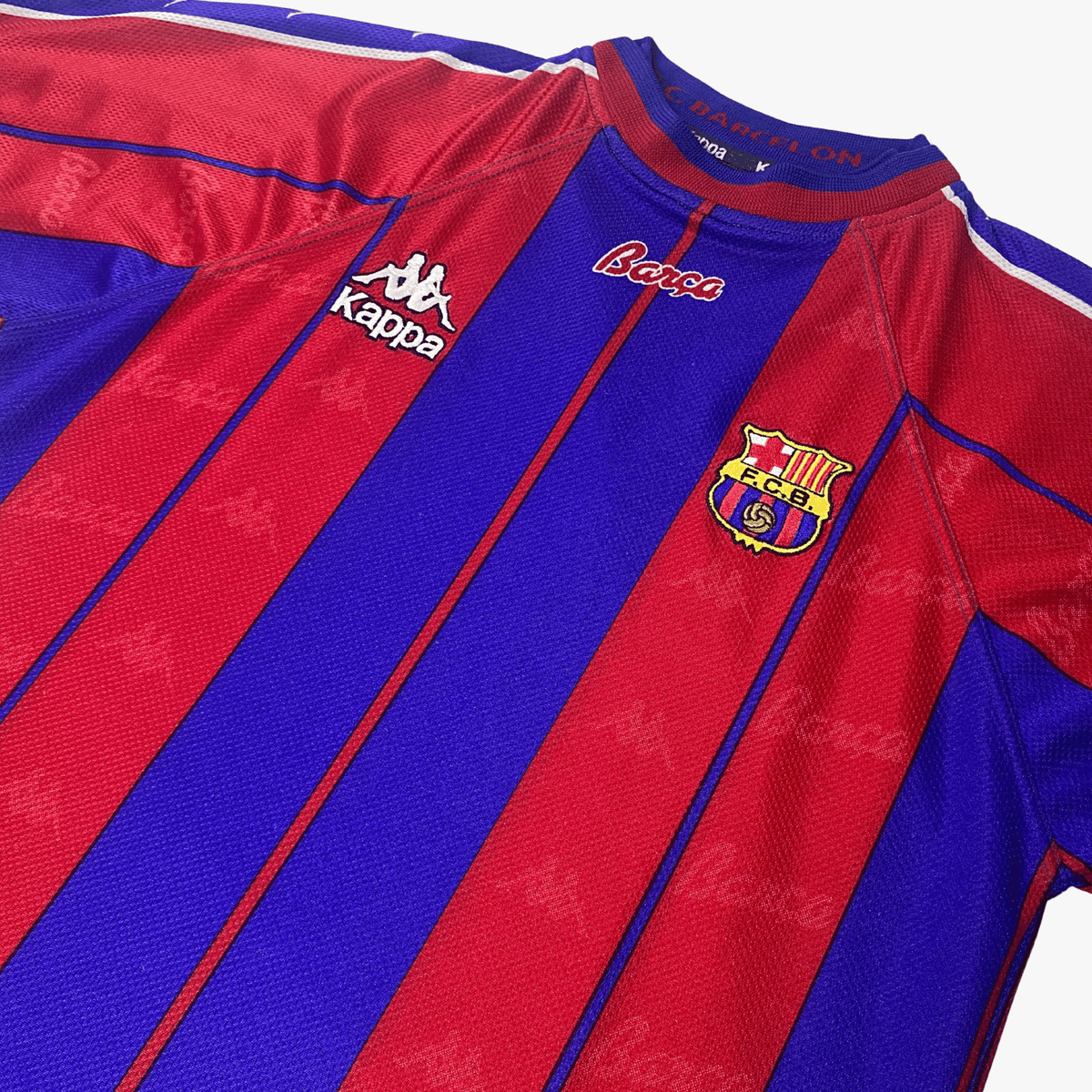 Retro FC Barcelona 1997-1998 Home football jersey by Kappa, size M | Nostalgic Football Shirts
