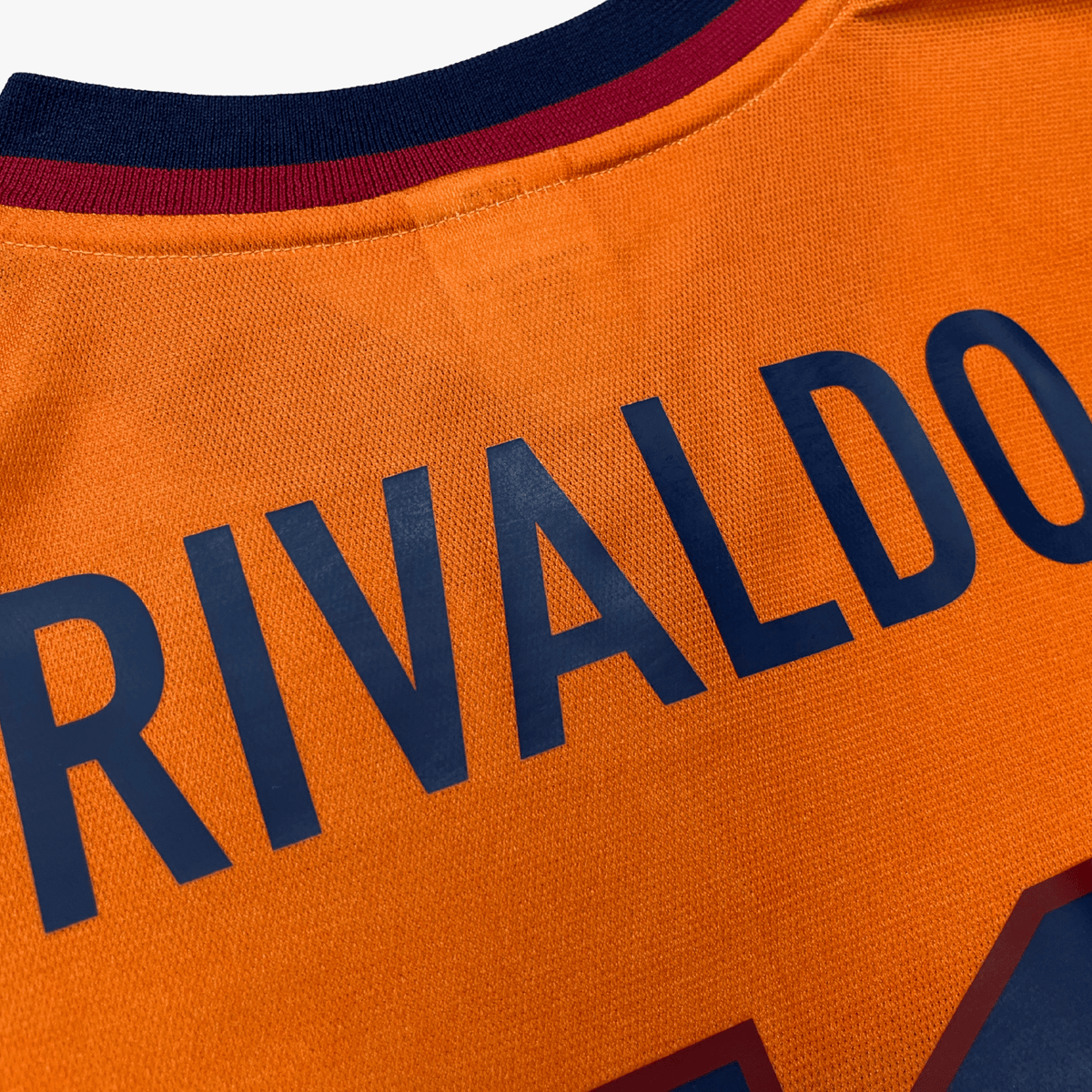 Retro FC Barcelona 1998-1999 Away football jersey by Nike, Rivaldo 11, size XL | Nostalgic Football Shirts