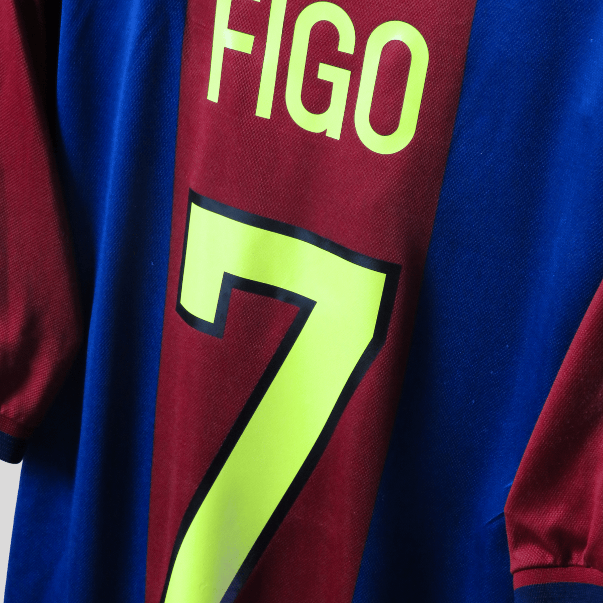 Retro FC Barcelona 1998-1999 Home football jersey by Nike, Figo 7, size XL | Nostalgic Football Shirts