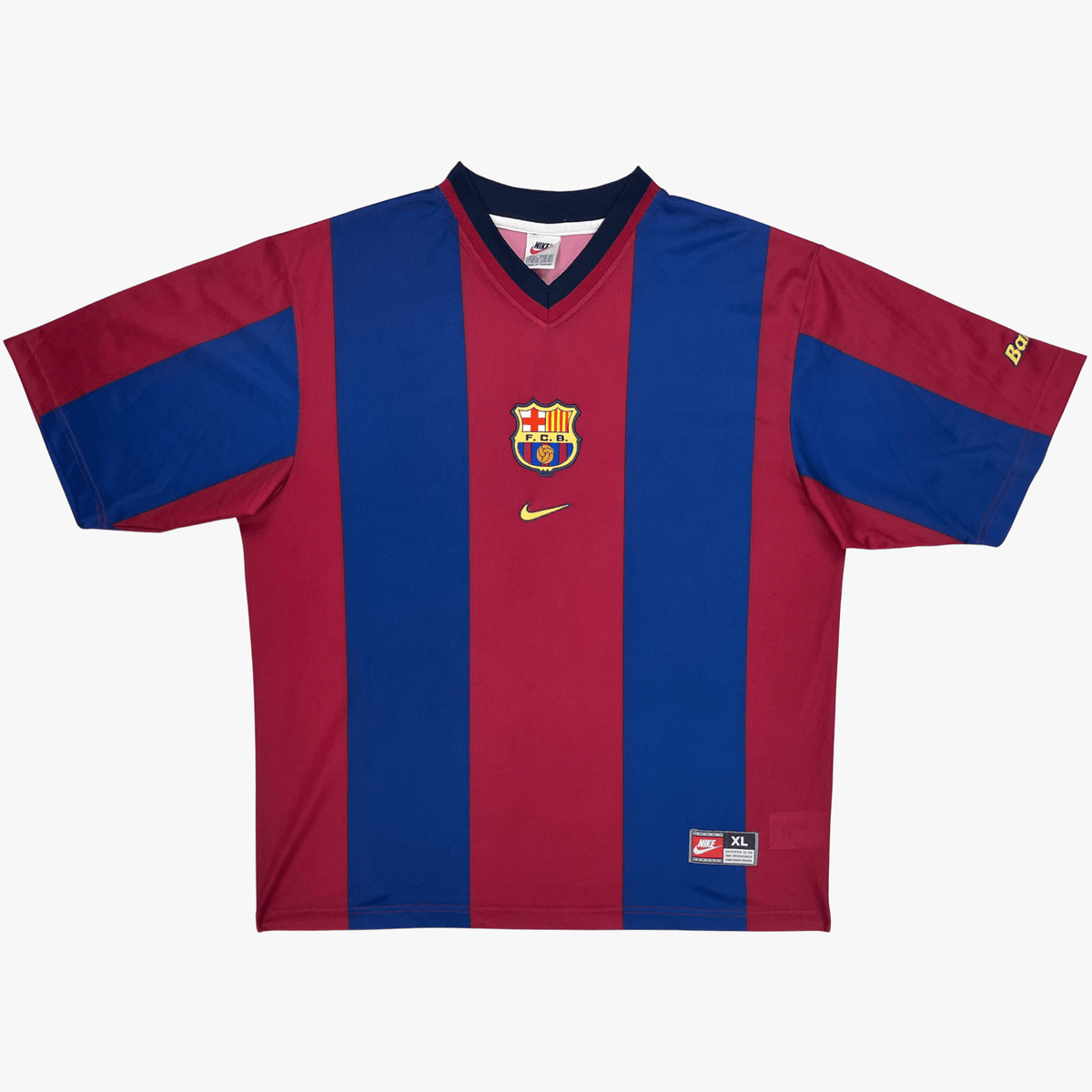 Authentic Nike FC Barcelona 1998-1999 Home shirt, Kluivert 19 on the back, size XL | Nostalgic Football Shirts