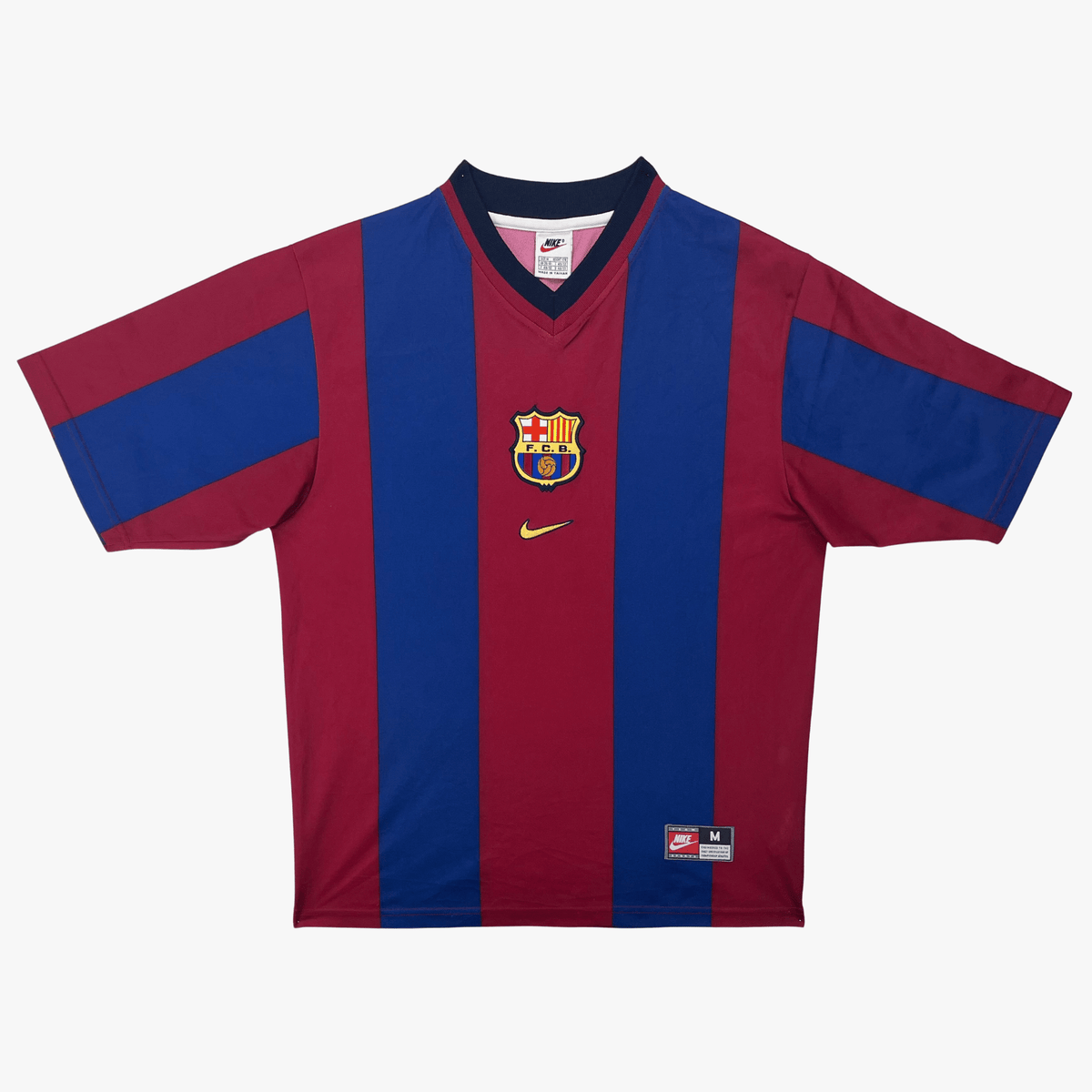 Authentic Nike FC Barcelona 1998-1999 Home shirt, Rivaldo 11 on the back, size M | Nostalgic Football Shirts