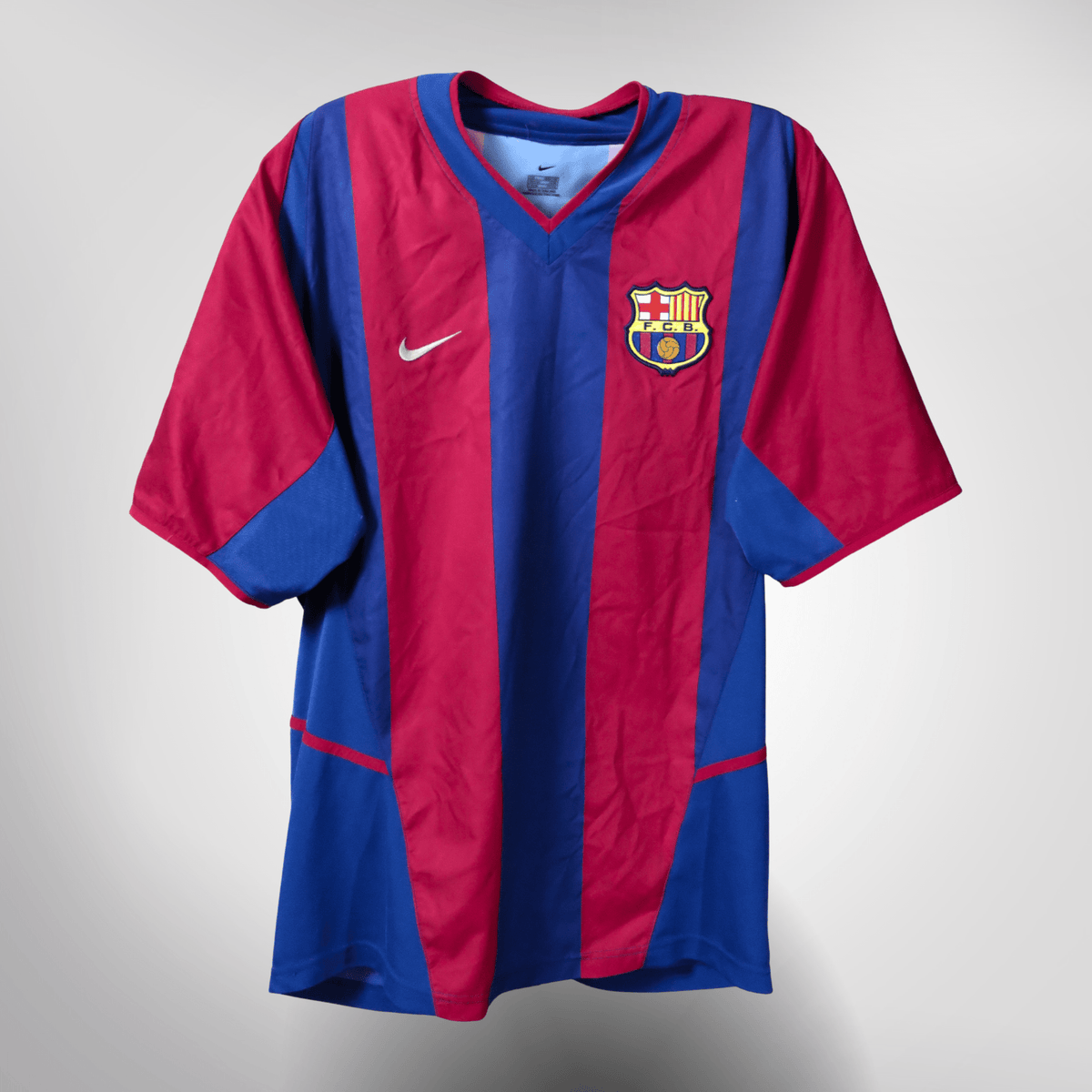 Authentic Nike FC Barcelona 2002-2003 Home shirt, Riquelme 10 on the back, size L | Nostalgic Football Shirts