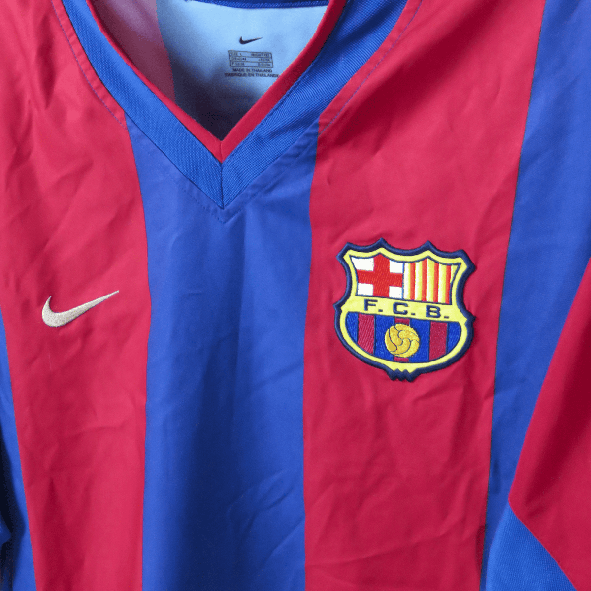 Original FC Barcelona 2002-2003 Home football shirt, size L, Riquelme 10 | Nostalgic Football Shirts