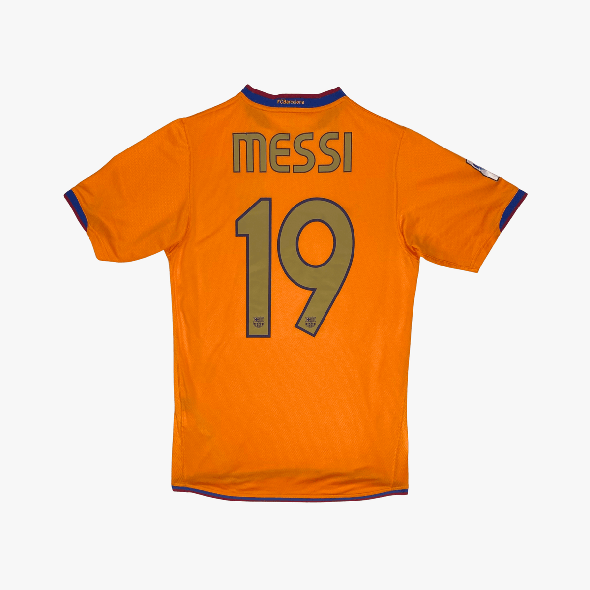 Vintage FC Barcelona 2006-2007 Away football shirt with Messi 10 print, size S | Nostalgic Football Shirts