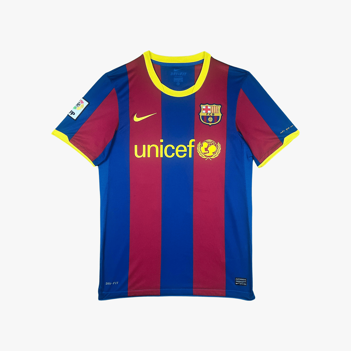 Authentic Nike FC Barcelona 2010-2011 Home shirt, Messi 10 on the back, size S | Nostalgic Football Shirts