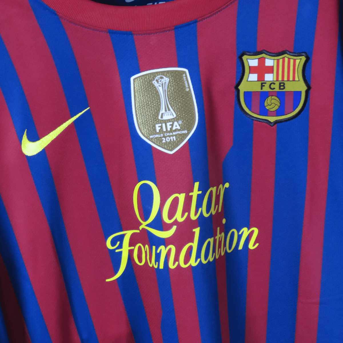 Original FC Barcelona 2011-2012 Home longsleeve football shirt, size XL, Messi 10 | Nostalgic Football Shirts