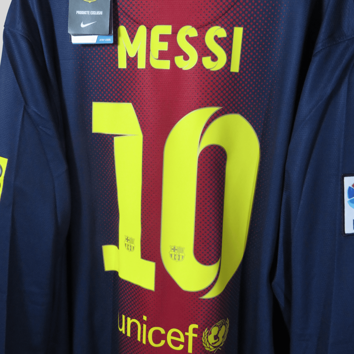 Retro FC Barcelona 2012-2013 Home longsleeve football jersey by Nike, Messi 10, size XL | Nostalgic Football Shirts