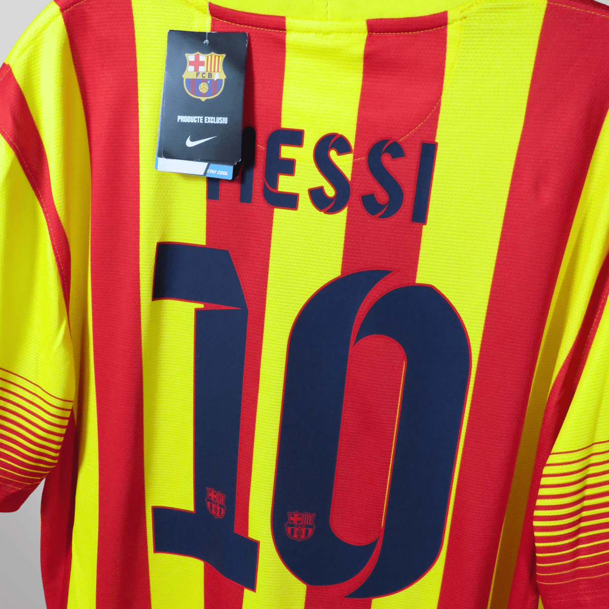 Retro FC Barcelona 2013-2014 Away football jersey by Nike, Messi 10, size XL, brand new with tags | Nostalgic Football Shirts
