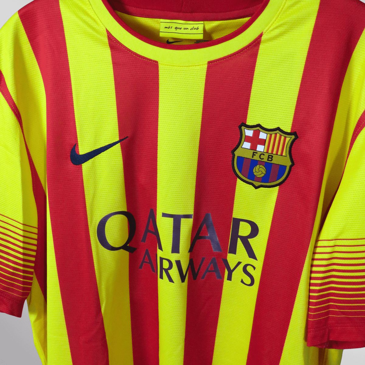 Original FC Barcelona 2013-2014 Away football shirt, size XL, Messi 10, brand new with tags | Nostalgic Football Shirts