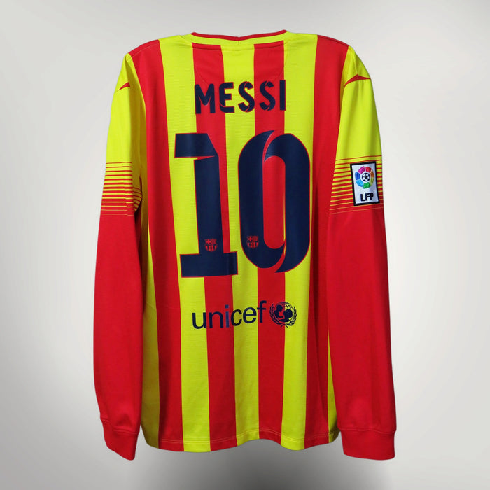 FC Barcelona 2013-2014 Away Longsleeve shirt, Messi 10, Nike, size M, product code 547927-703 | Nostalgic Football Shirts