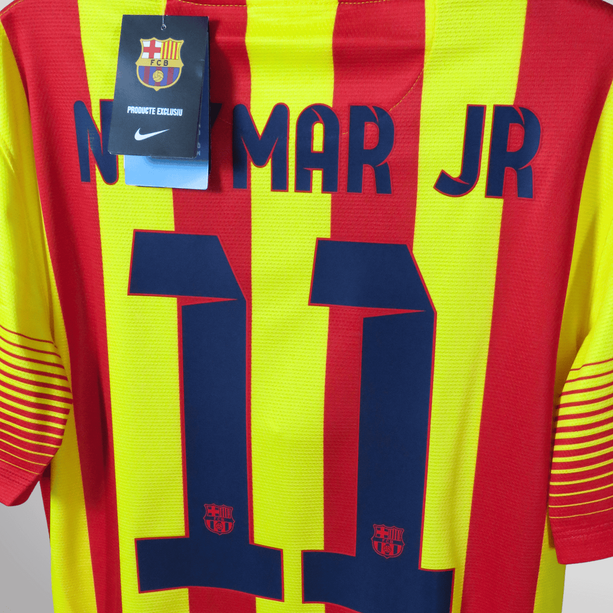 Retro FC Barcelona 2013-2014 Away football jersey by Nike, Neymar Jr 10, size S | Nostalgic Football Shirts