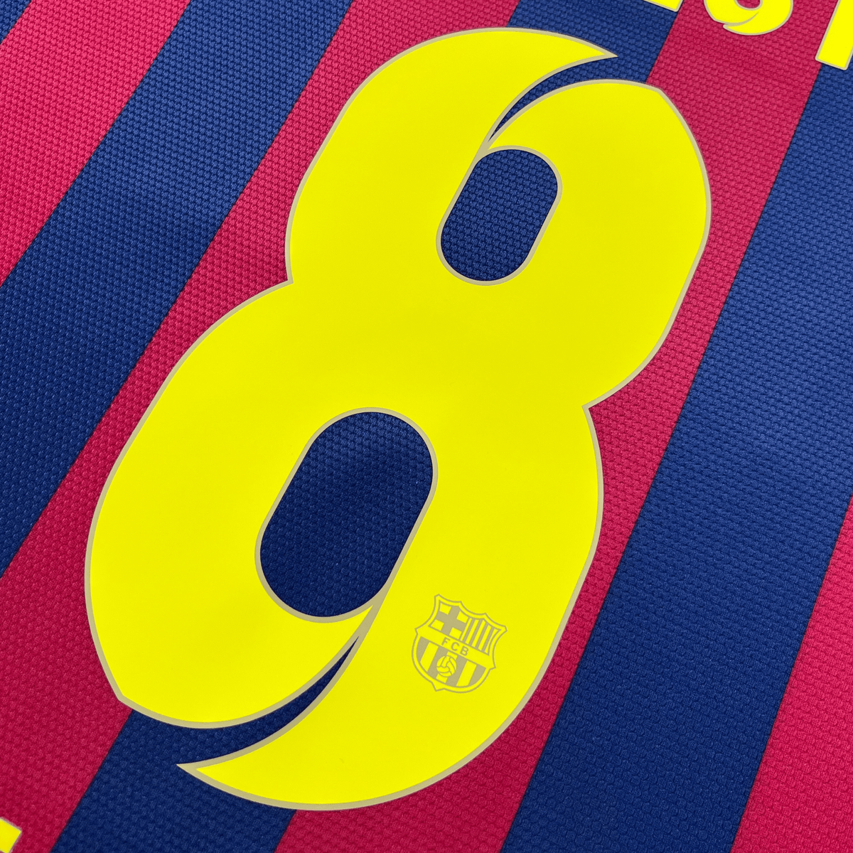 Original FC Barcelona 2013-2014 Home football shirt, size L, Iniesta 8, product code 532822-413 | Nostalgic Football Shirts