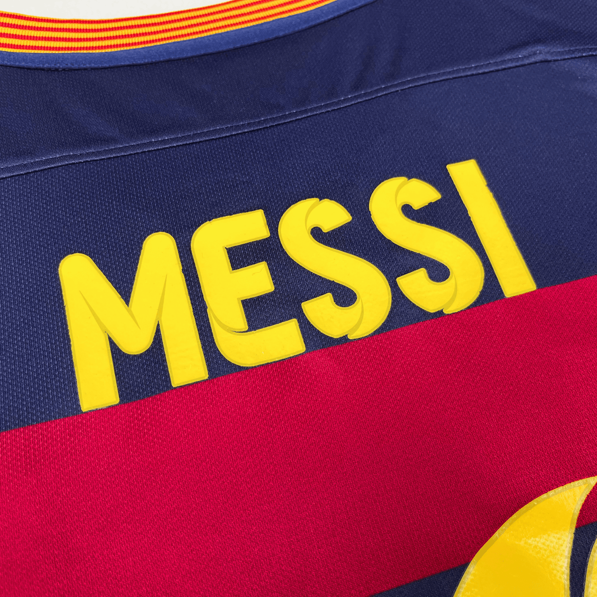 Original FC Barcelona 2015-2016 Home football shirt, size XL, Messi 10 | Nostalgic Football Shirts