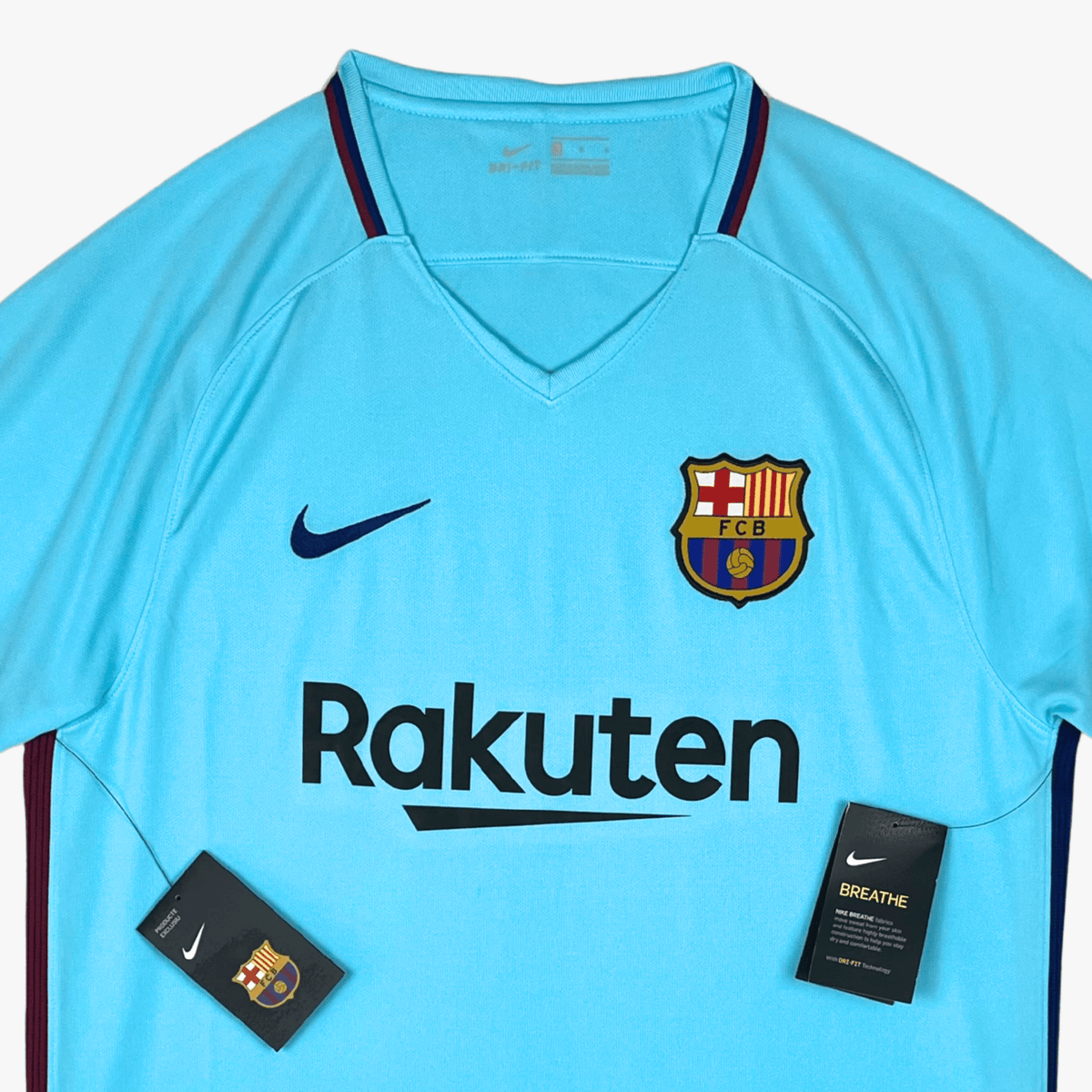 Authentic Nike FC Barcelona 2017-2018 Away brand new with tags shirt, size L | Nostalgic Football Shirts