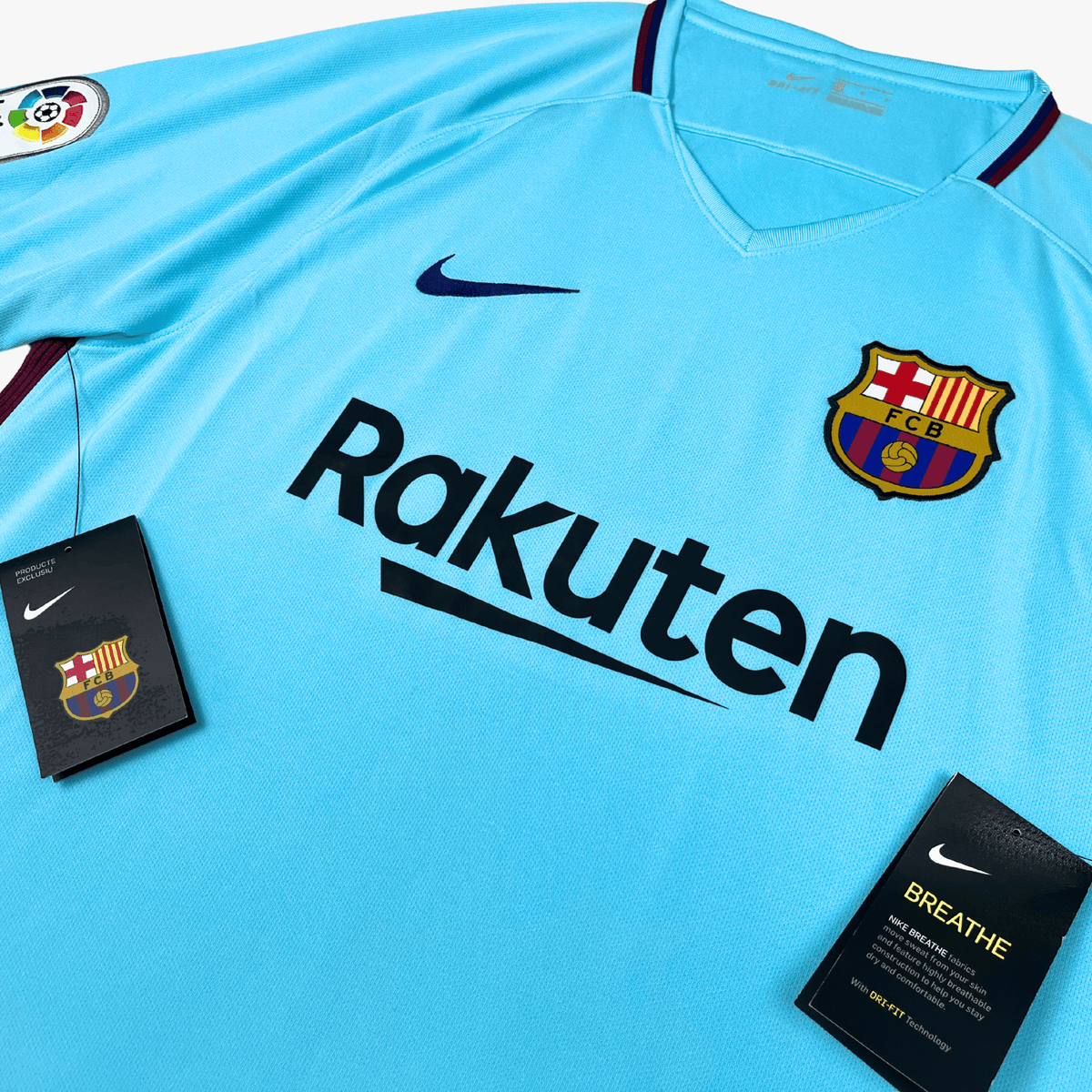 Original FC Barcelona 2017-2018 Away brand new with tags football shirt, size L | Nostalgic Football Shirts