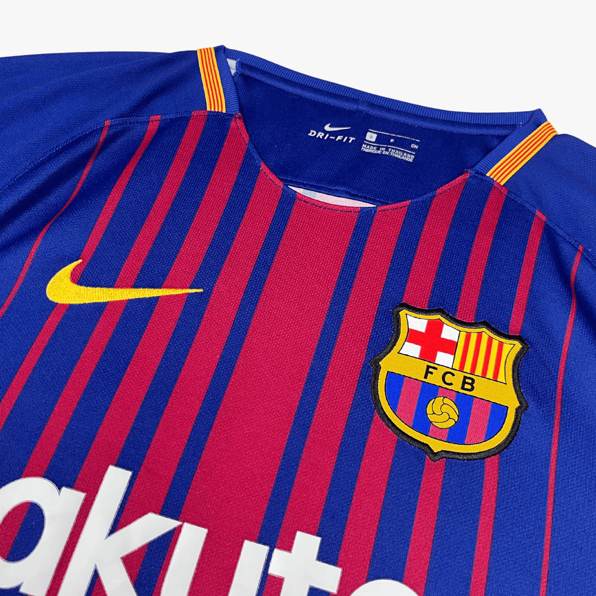 Original FC Barcelona 2017-2018 Home football shirt, size S, Messi 10 | Nostalgic Football Shirts