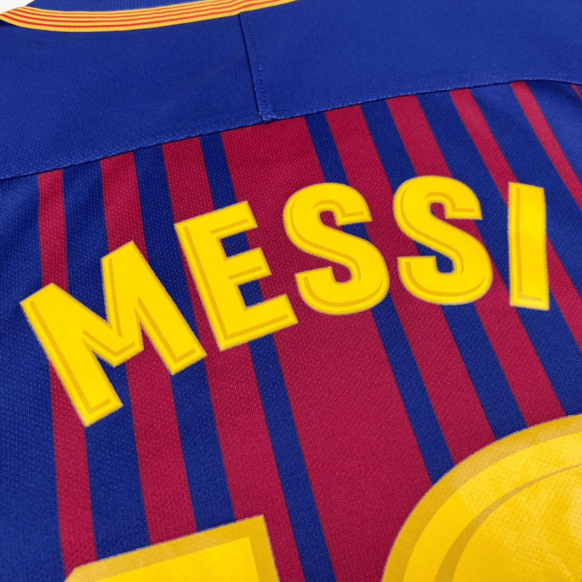 Original FC Barcelona 2017-2018 Home football shirt, size S, Messi 10 | Nostalgic Football Shirts