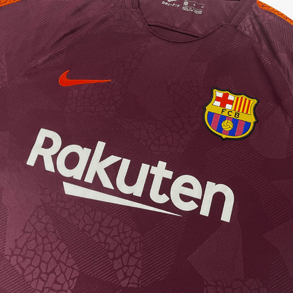 Original FC Barcelona 2017-2018 Third football shirt, size M, Messi 10 | Nostalgic Football Shirts
