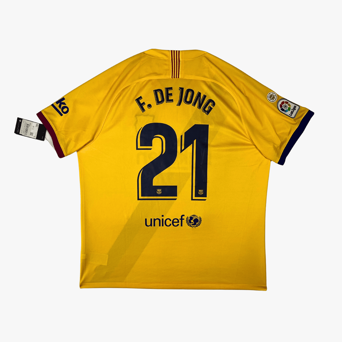 Vintage FC Barcelona 2019-2020 Away football shirt with de Jong 21 print, size XXL | Nostalgic Football Shirts