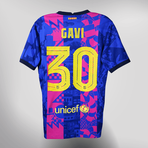 Vintage FC Barcelona 2021-2022 Third football shirt with Gavi 30 print, size S | Nostalgic Football Shirts