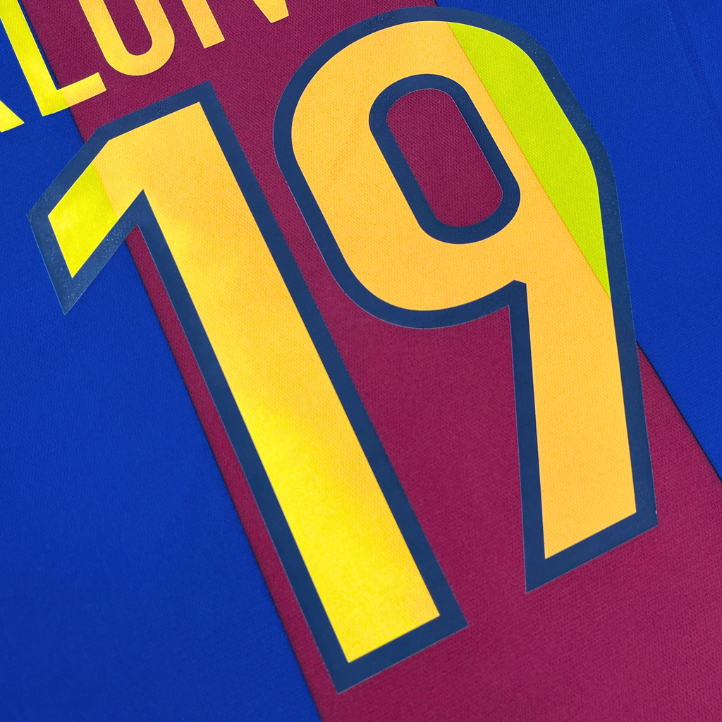 FC Barcelone 1998-99 Domicile Kluivert #19 Maillot XL
