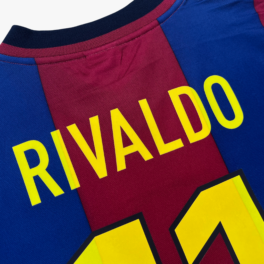 FC Barcelone 1998-99 Domicile Rivaldo #11 Maillot M