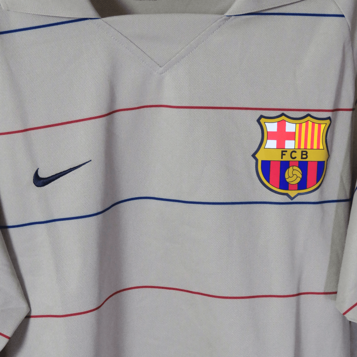 FC Barcelona 2003-04 Away Davids #3 Basic Shirt M