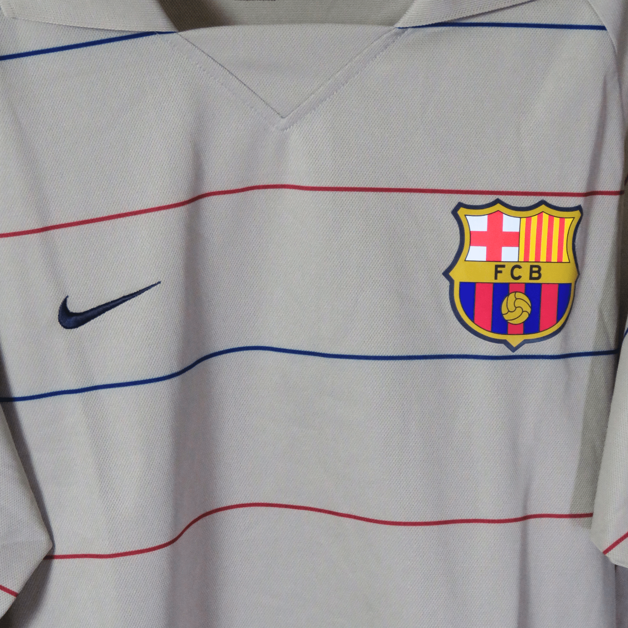 FC Barcelona 2003-04 Away Davids #3 Basic Shirt M