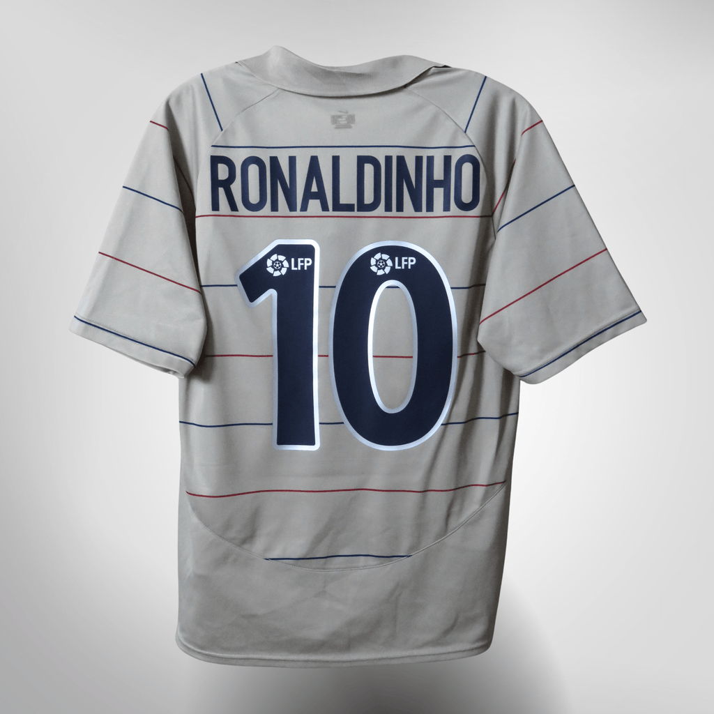 FC Barcelona 2003-04 Away Ronaldinho #10 Basic Shirt M