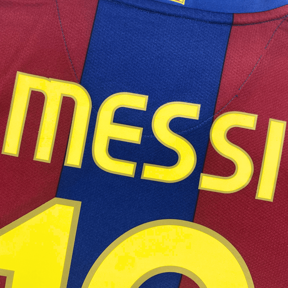 FC Barcelona 2007-08 Home Messi #19 Shirt S