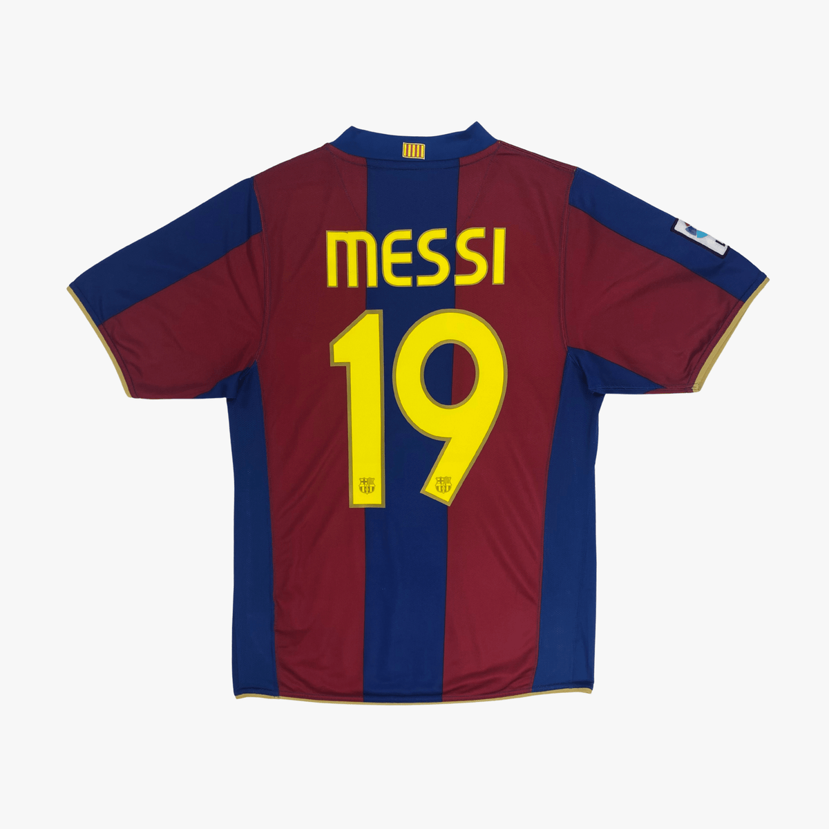FC Barcelona 2007-08 Home Messi #19 Shirt S