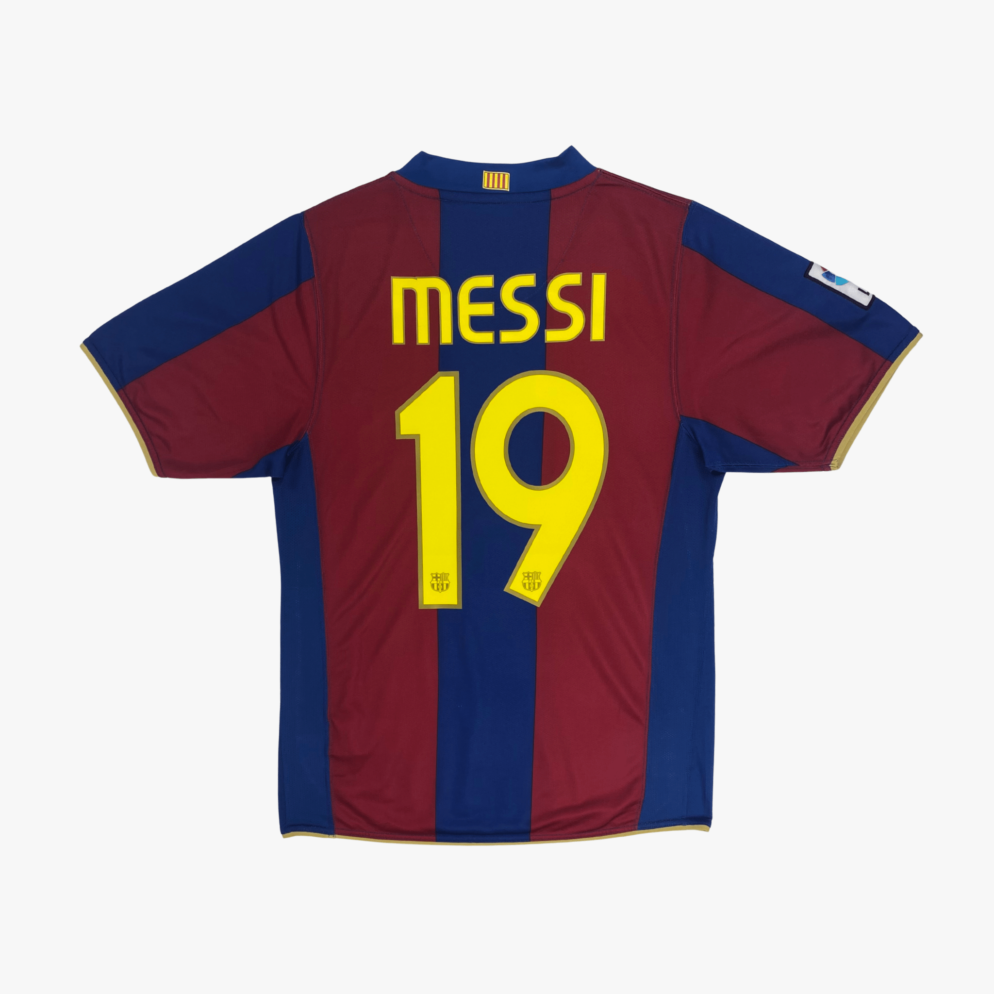 FC Barcelona 2007-08 Home Messi #19 Shirt S