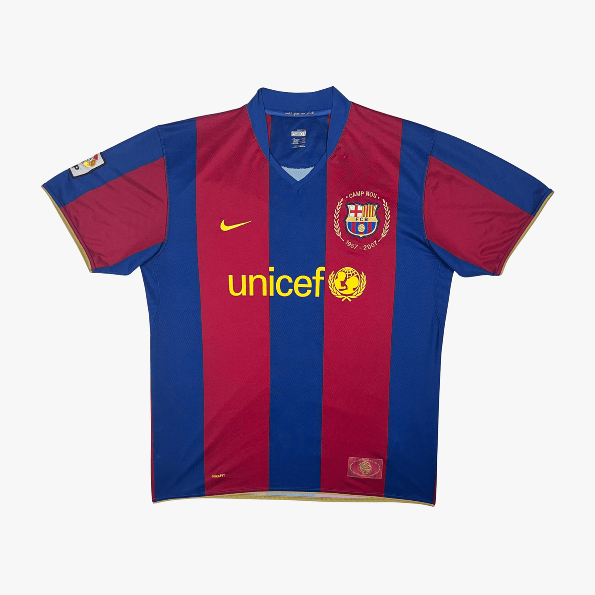 FC Barcelona 2007-08 Ronaldinho #10 Home Shirt XL