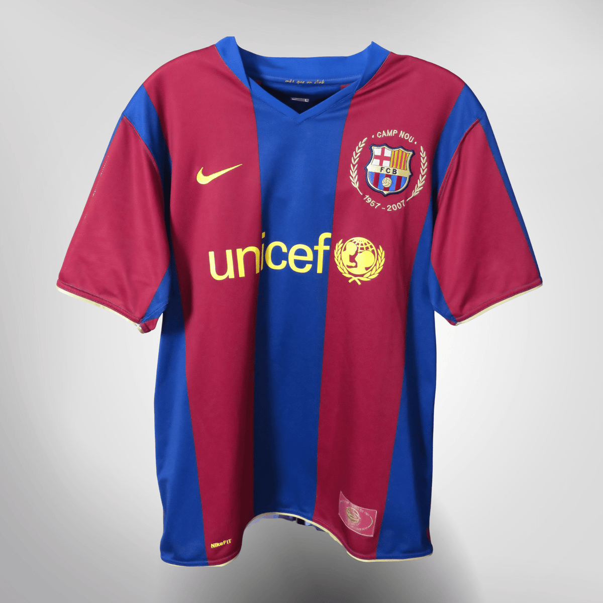 FC Barcelona 2007-08 Home Ronaldinho Shirt L