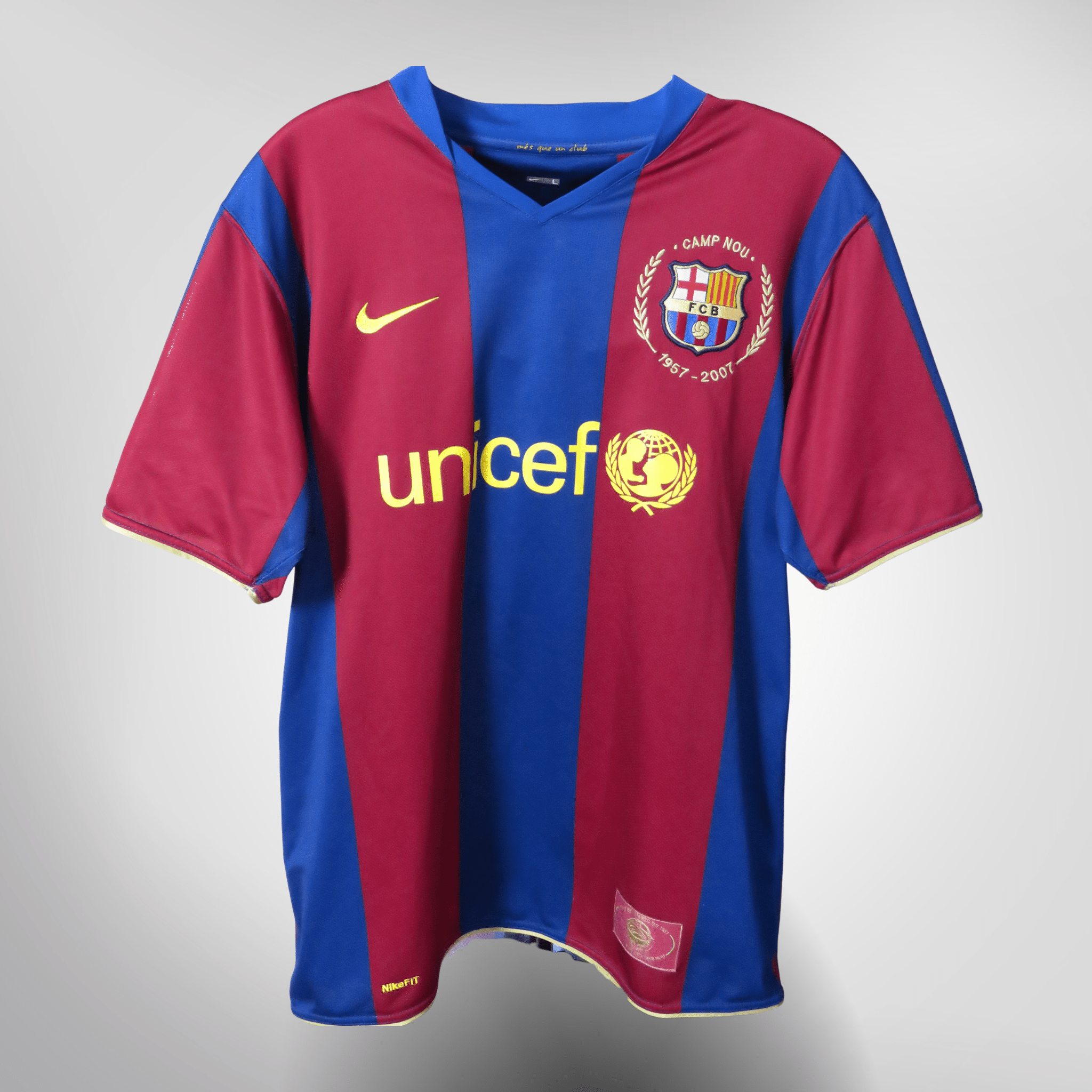 FC Barcelona 2007-08 Home Ronaldinho Shirt L