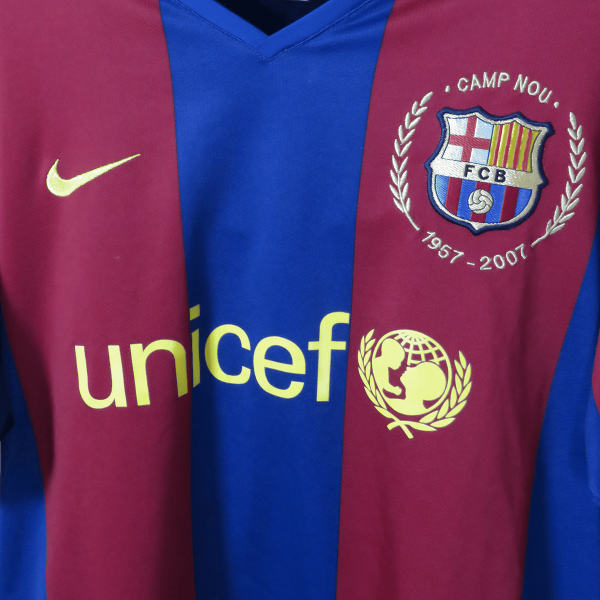FC Barcelona 2007-08 Home Ronaldinho Shirt L