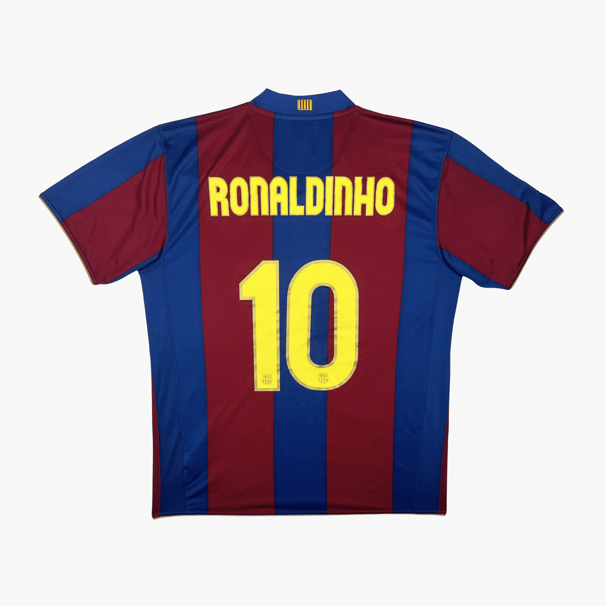 FC Barcelona 2007-08 Ronaldinho #10 Home Shirt XL