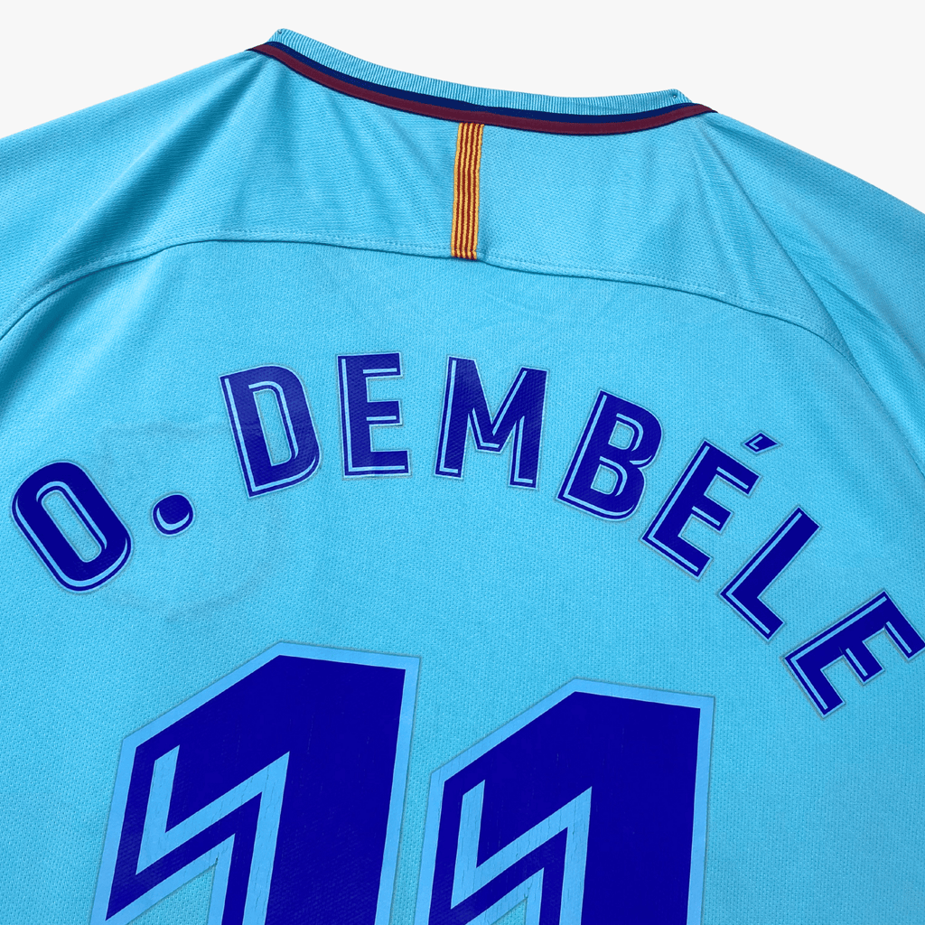 FC Barcelone 2017-18 Dembélé #11 Maillot Extérieur M