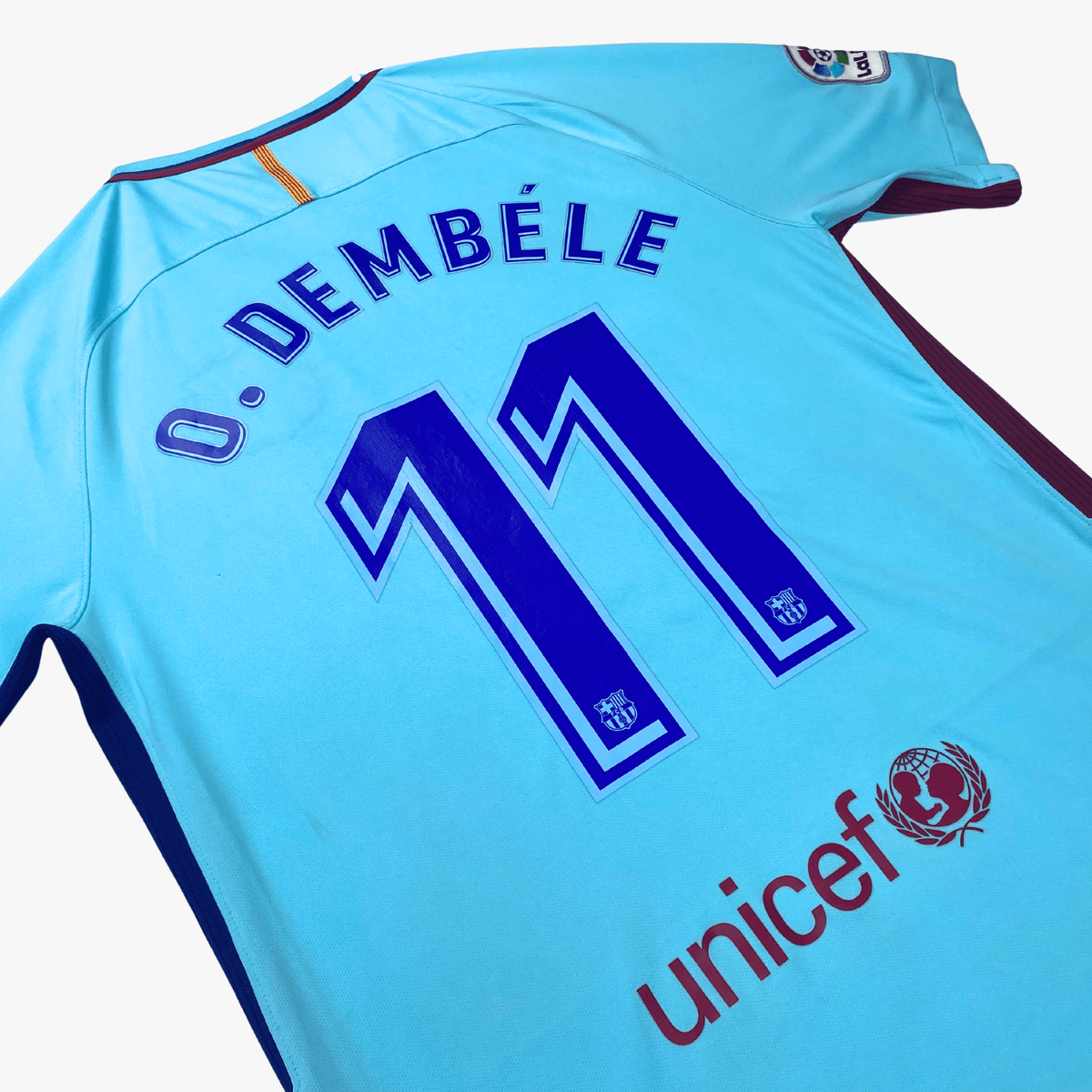 FC Barcelona 2017-18 Dembélé #11 Away Shirt M