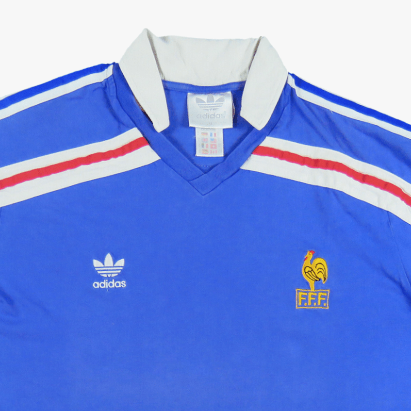 Authentic Adidas France 1985-1990 Home shirt, size XL | Nostalgic Football Shirts