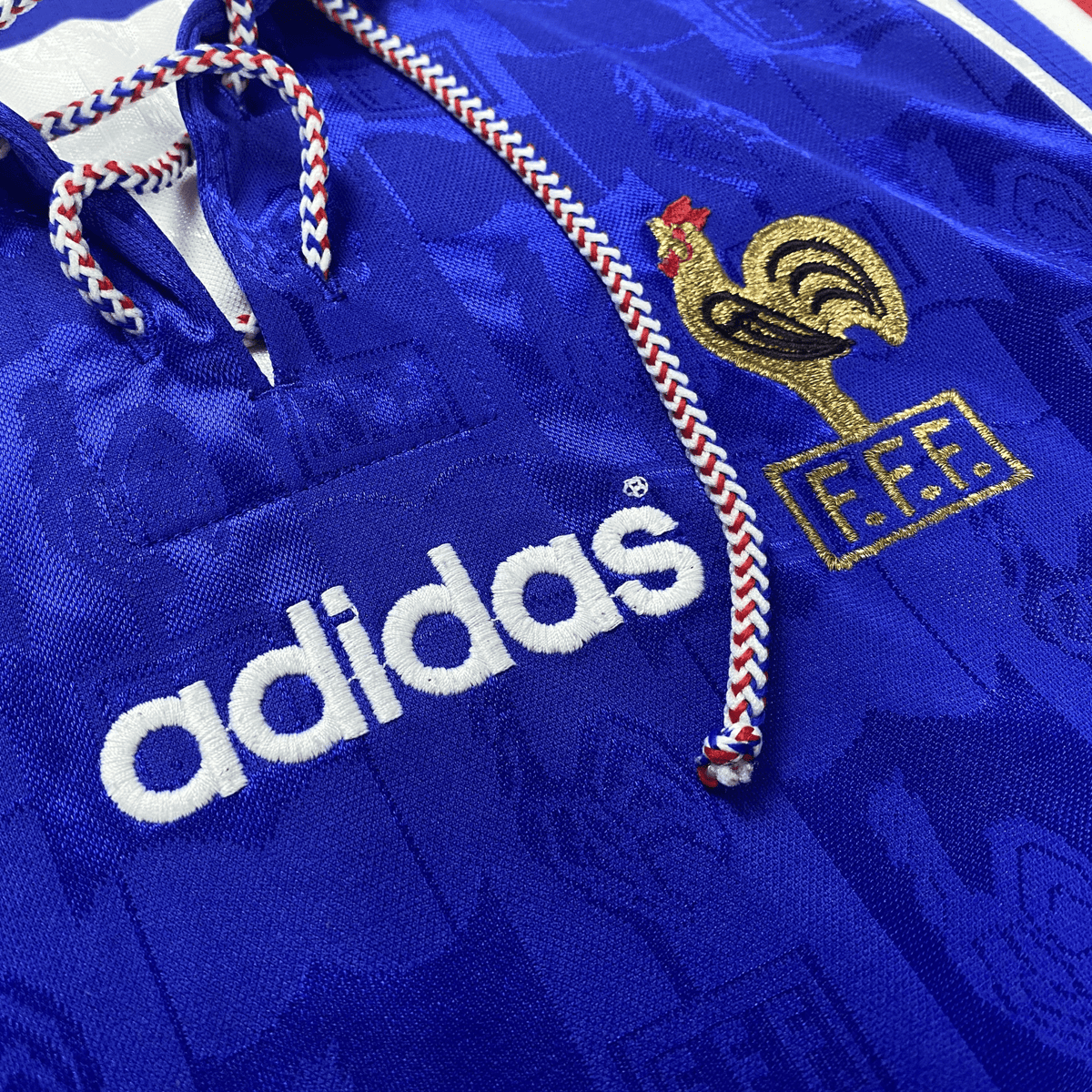 Retro France 1996-1997 Home football jersey by Adidas, size L | Nostalgic Football Shirts