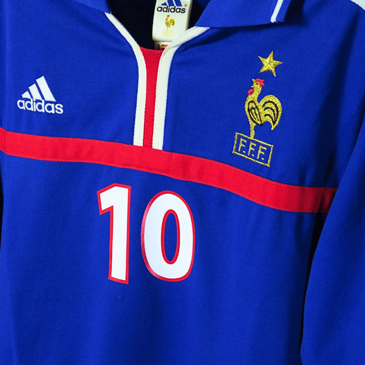 Original France 2000-2002 Home football shirt, size M, Zidane 10 | Nostalgic Football Shirts
