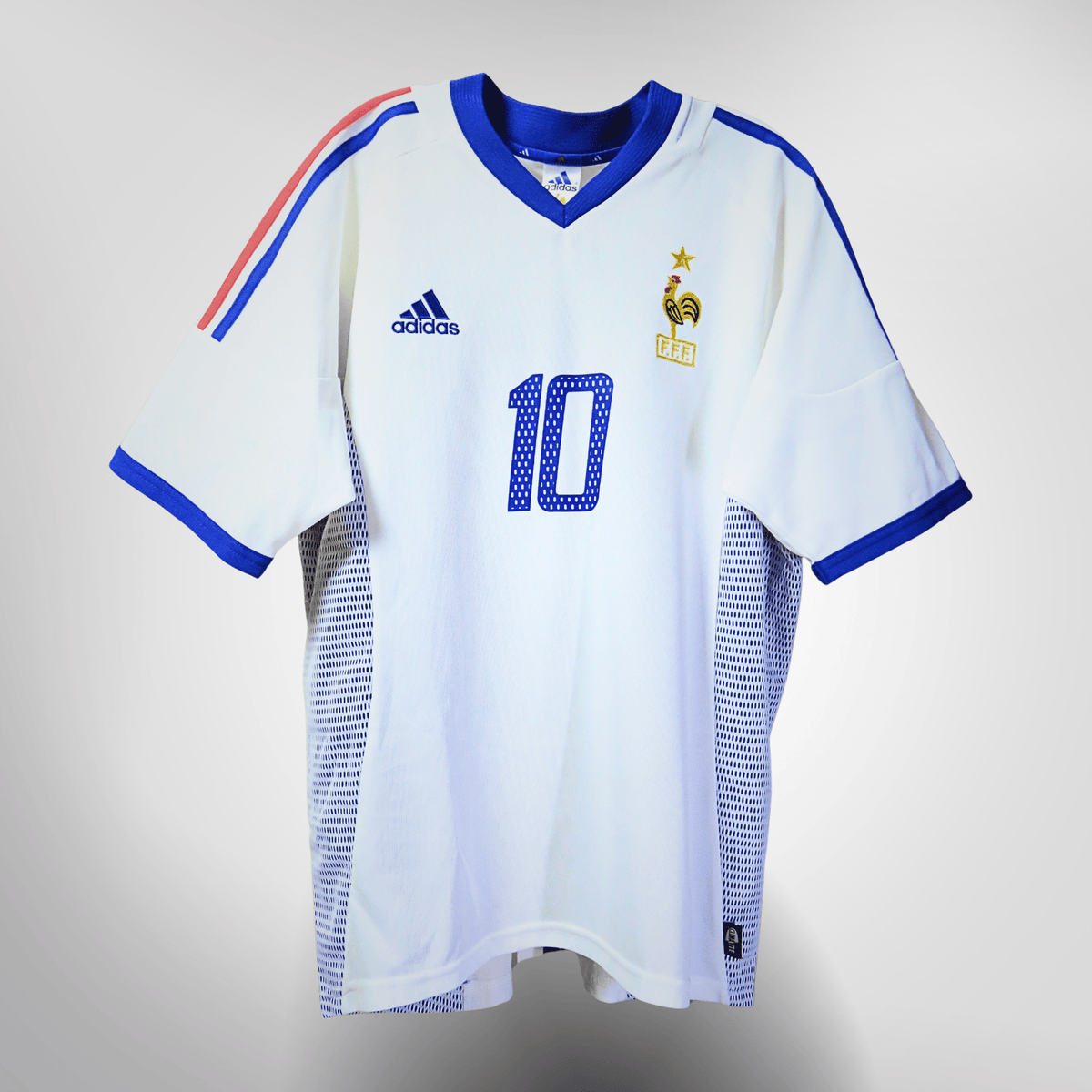 Authentic Adidas France 2002-2004 Away shirt, Zidane 10 on the back, size M | Nostalgic Football Shirts