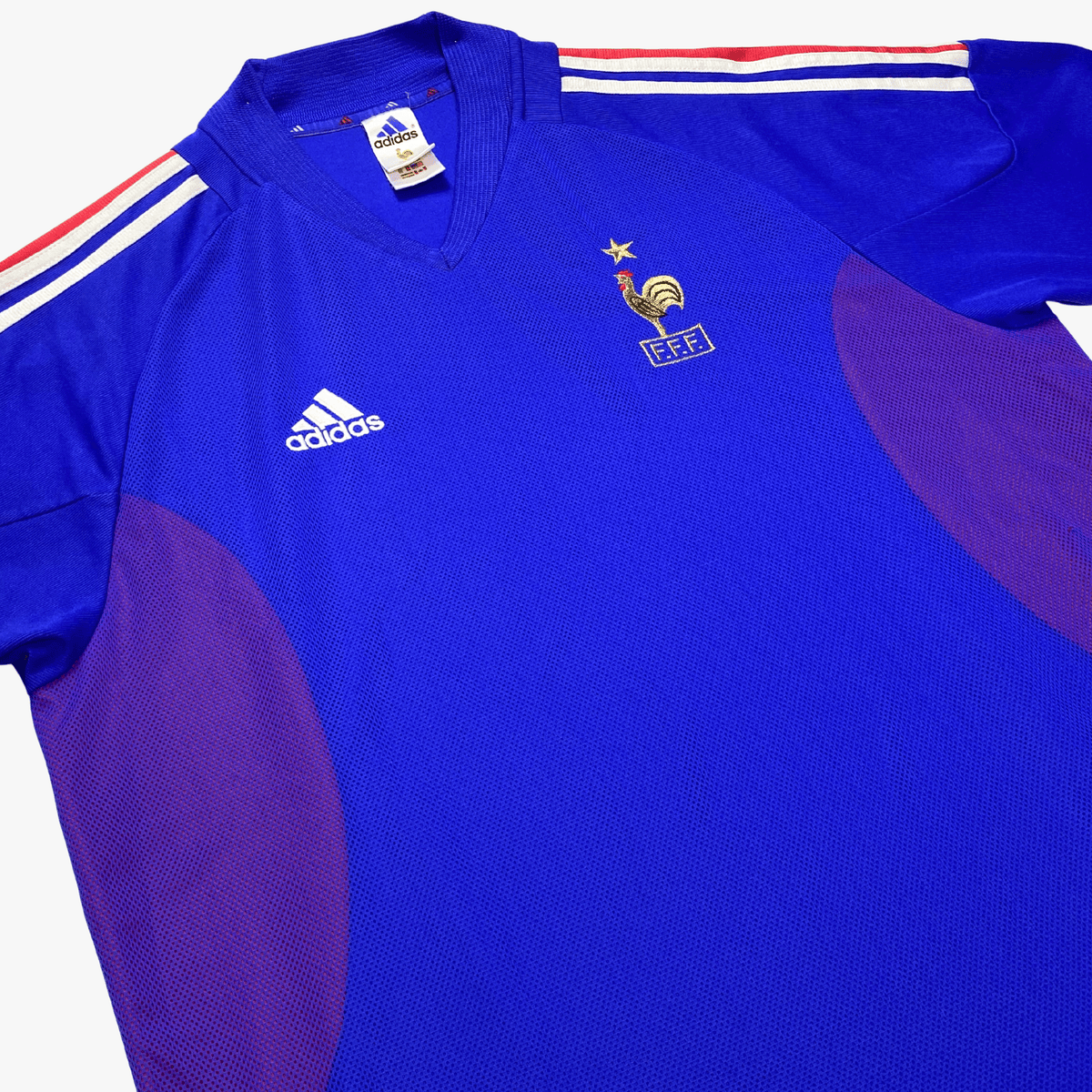 Retro France 2002-2004 Home football jersey by Adidas, size L | Nostalgic Football Shirts