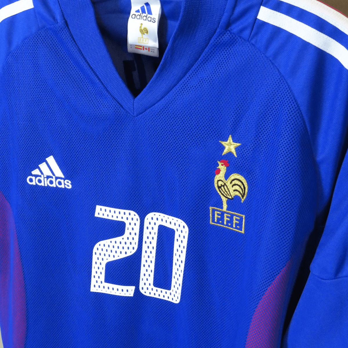 Original France 2002-2004 Home football shirt, size M, Trezeguet 20 | Nostalgic Football Shirts