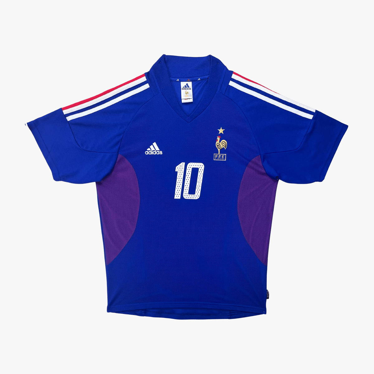 Authentic Adidas France 2002-2004 Home shirt, Zidane 10 on the back, size M | Nostalgic Football Shirts