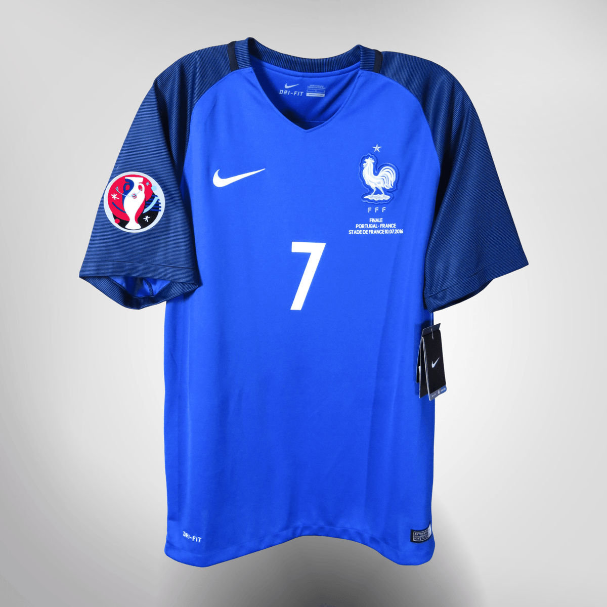 Authentic Nike France 2016-2017 Home brand new with tags shirt, Griezmann 7 on the back, size L | Nostalgic Football Shirts