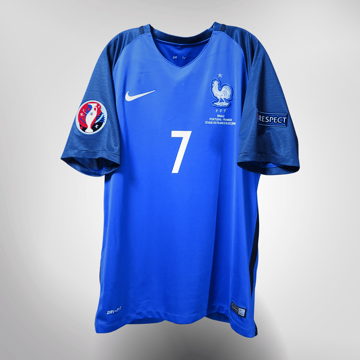 Authentic Nike France 2016-2017 Home shirt, Griezmann 7 on the back, size L | Nostalgic Football Shirts
