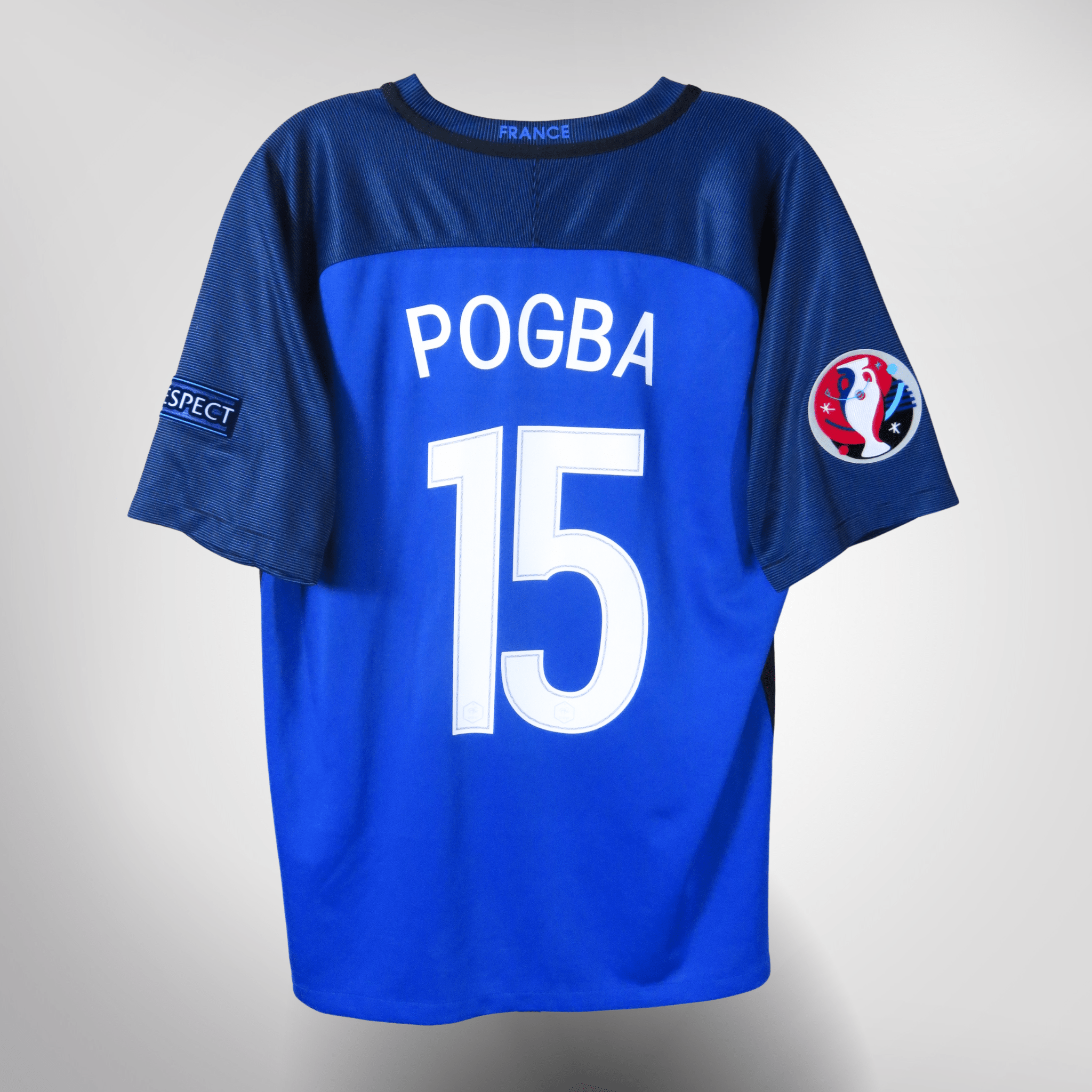 Vintage France 2016-2017 Home football shirt with Pogba 8 print, size L | Nostalgic Football Shirts